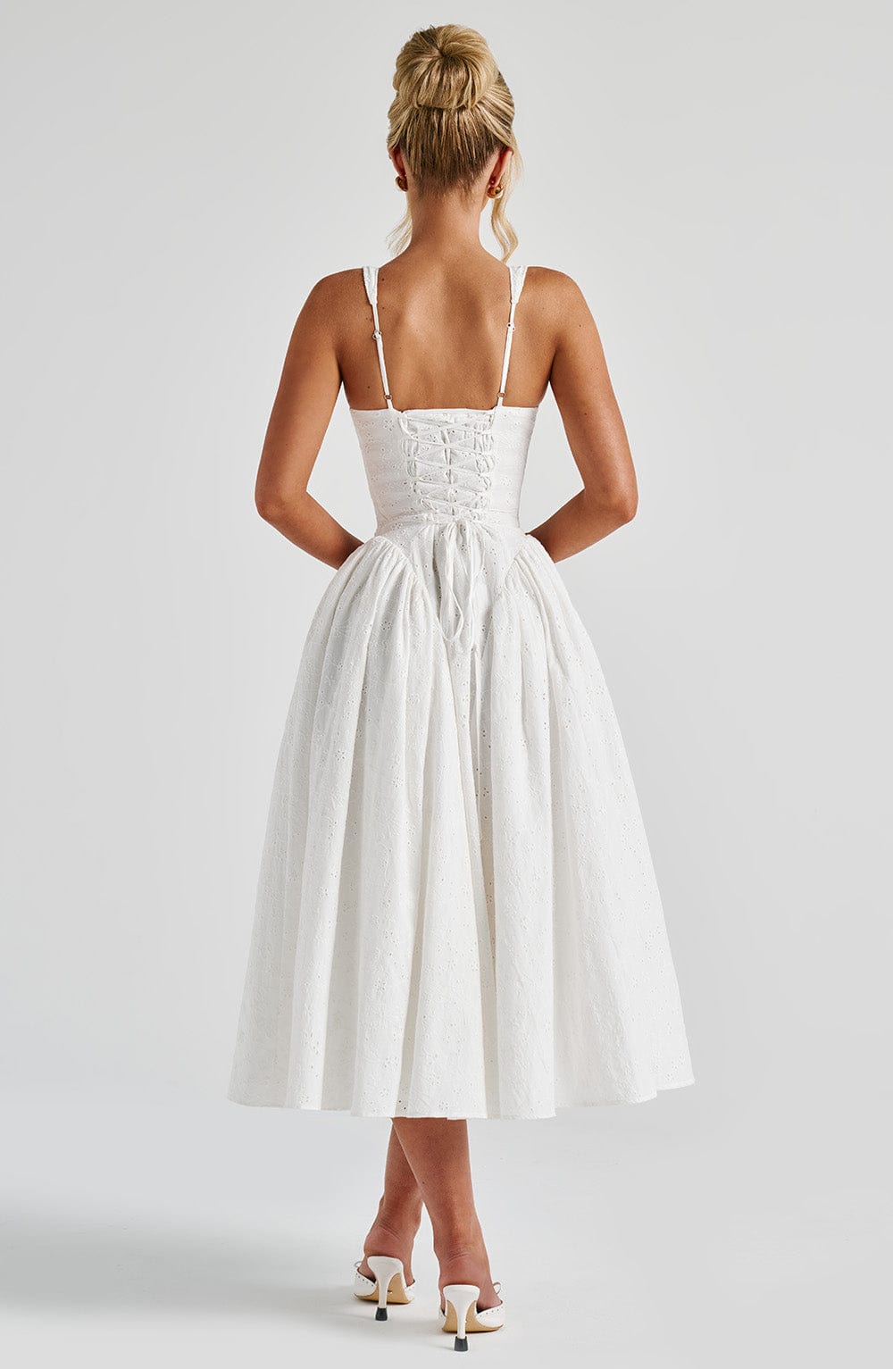 Monroe Midi Elbise - Ivory